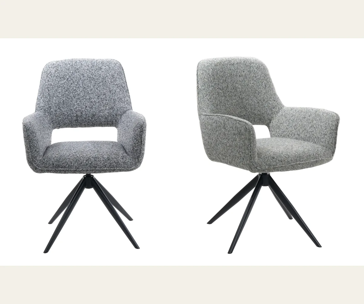 Wide-Arm Swivel Chair, model E25007